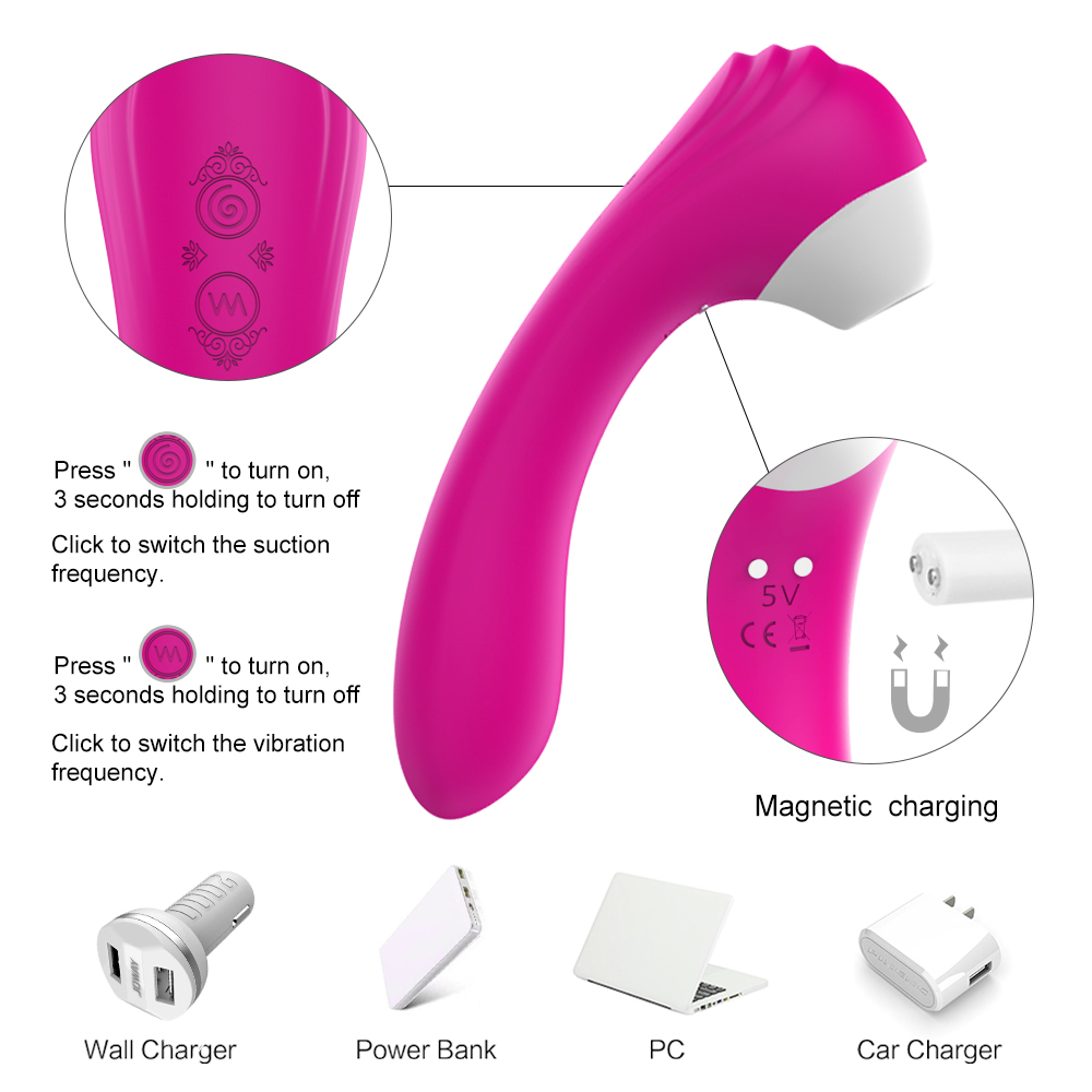 S-HANDE 9*9 Vibration Silicone Vaginal Massage Clitoris Pussy Nipple Breast Sucker Sucking Vibrator Sex Toys Women