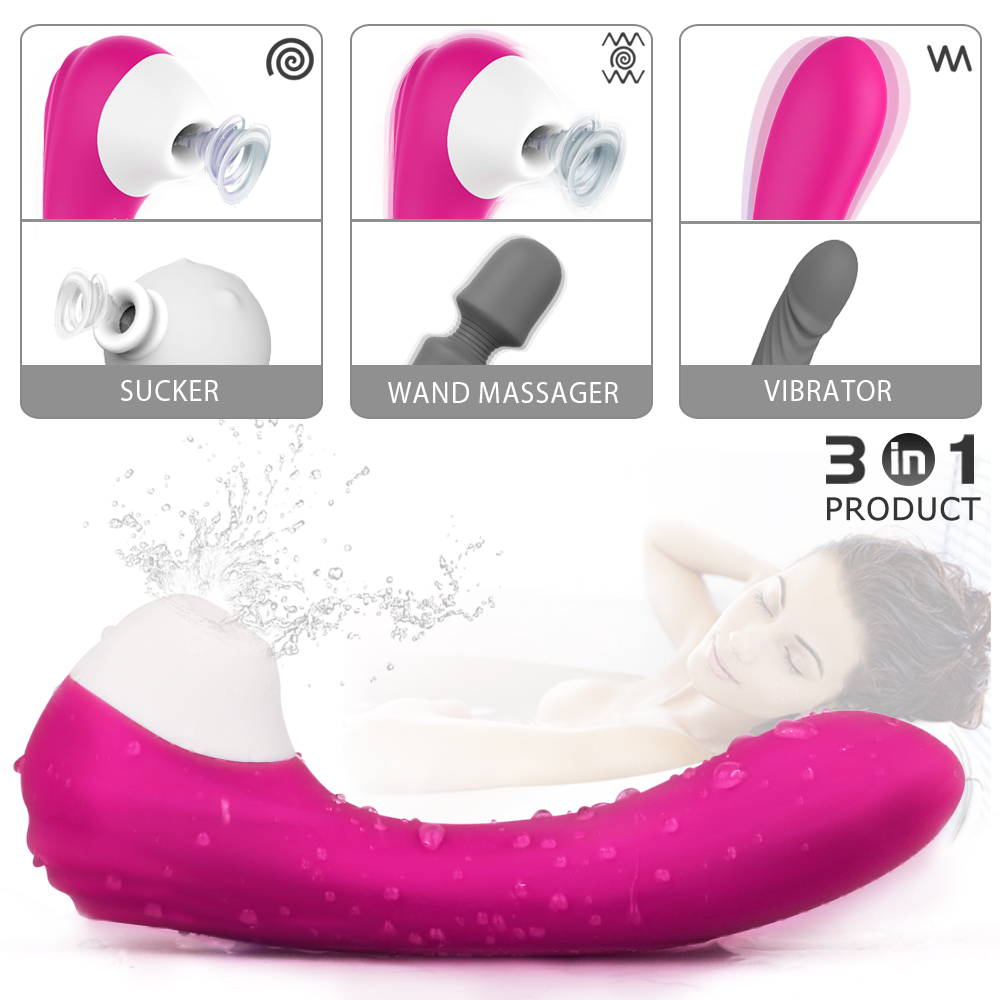 S-HANDE 9*9 Vibration Silicone Vaginal Massage Clitoris Pussy Nipple Breast Sucker Sucking Vibrator Sex Toys Women