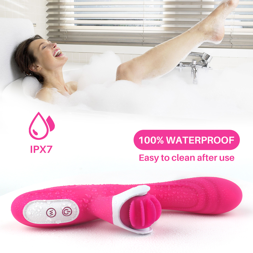 S-HANDE Tongue Licking Silicone Vibration Double Stimulation 9 Frequency Masturbation Clit Tongue Sex Toys Adult Vibrator
