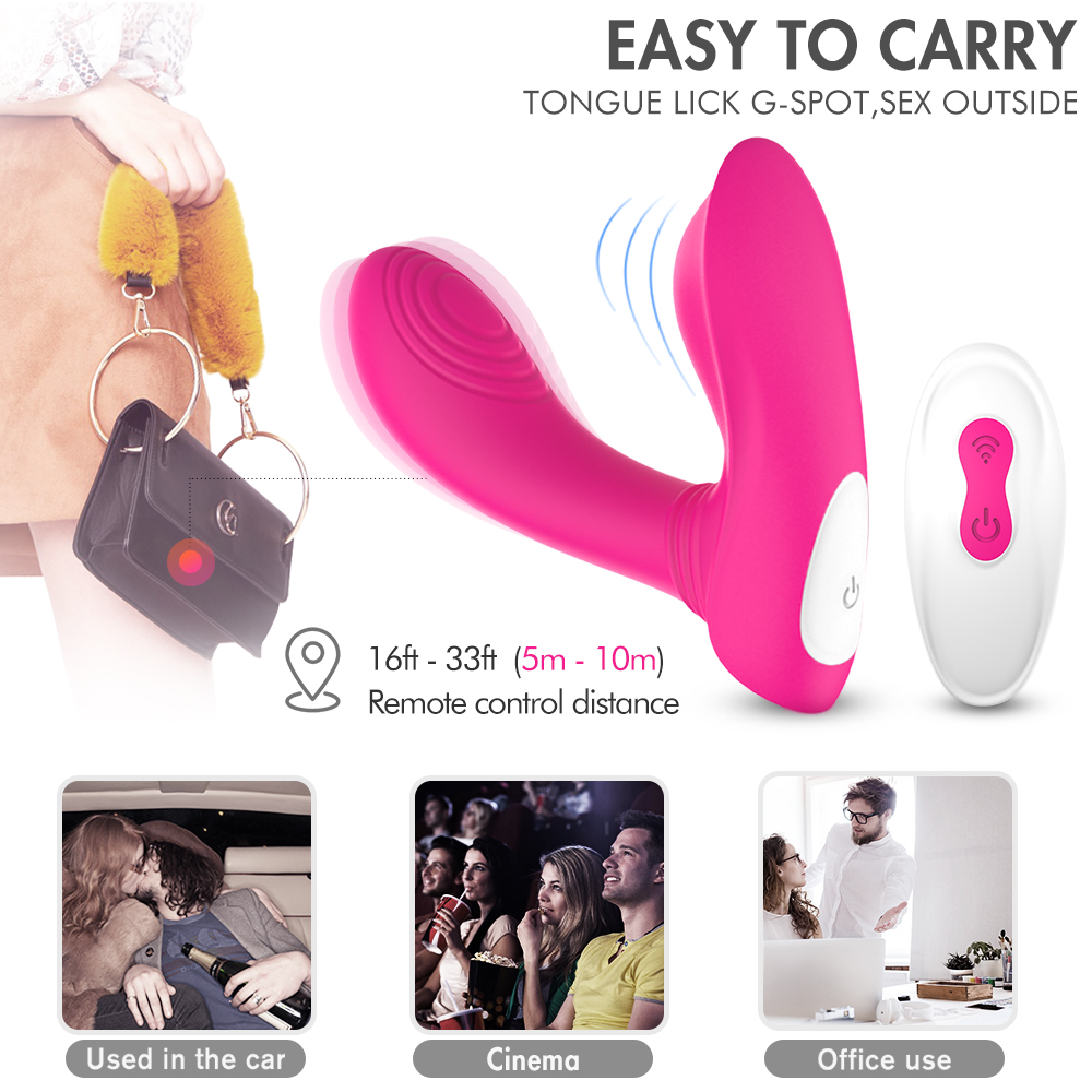 S-HANDE USB Rechargeable 9 Vibration Vagina and Clitoris Stimulation Remote Wireless Wearable Vibrator for Female Couple