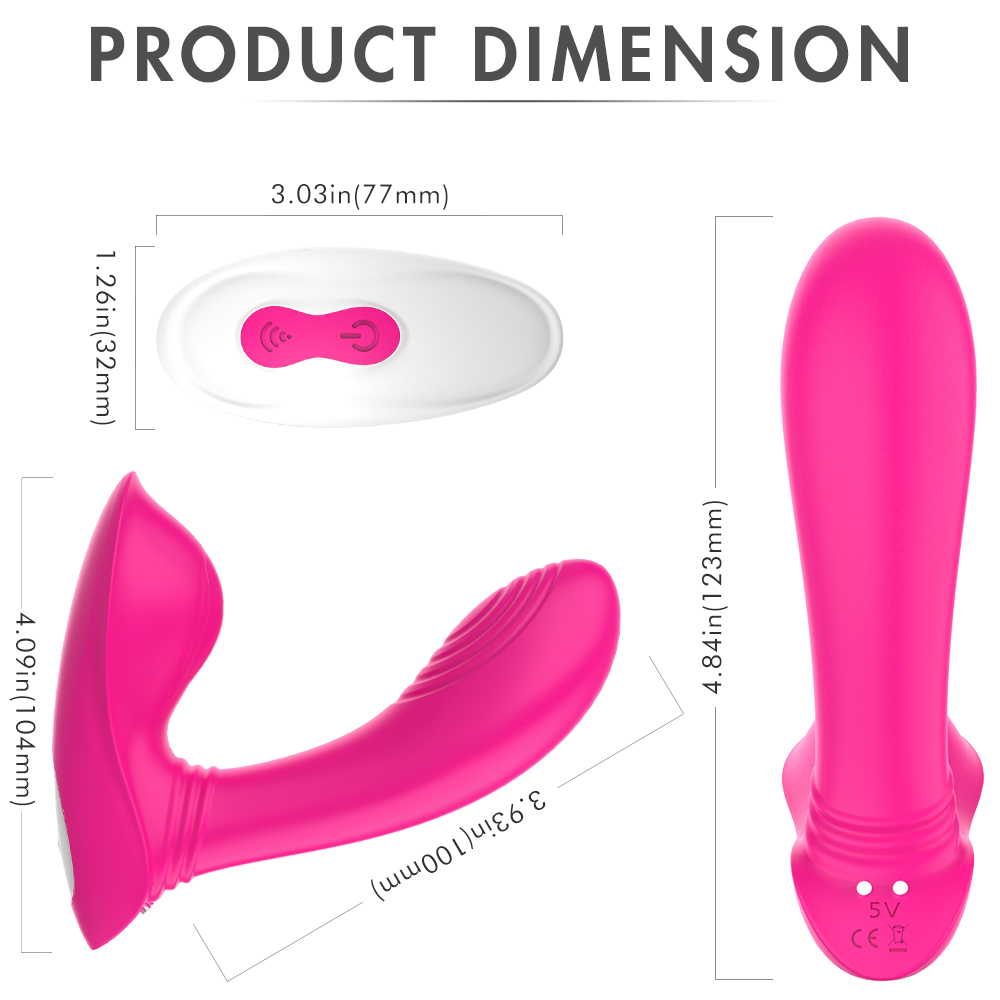 S-HANDE USB Rechargeable 9 Vibration Vagina and Clitoris Stimulation Remote Wireless Wearable Vibrator for Female Couple