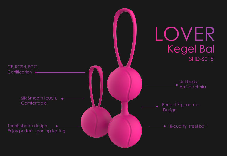 Hot Selling Kegel Exercise Weight, Set of 2 Geisha Balls Silicone Ben Wa Balls