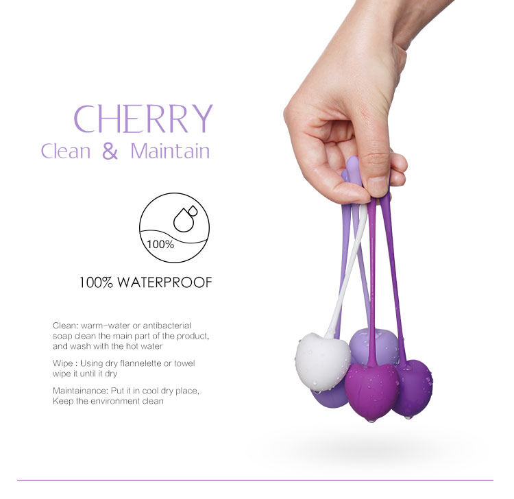 S-HANDE Different Weighted Cherry Vaginal Dumbbell Kegel Balls Exercise Pelvic Floor Exercise Vagina Balls Kegel Balls for Women