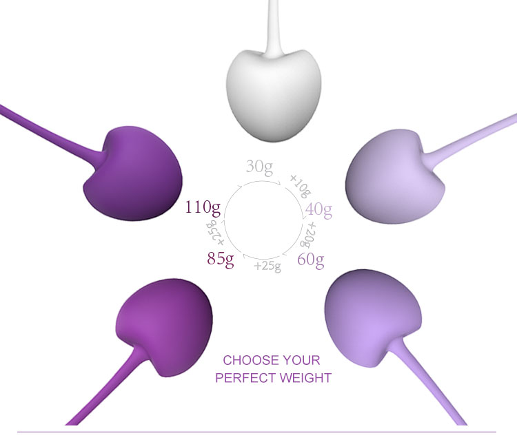 S-HANDE Different Weighted Cherry Vaginal Dumbbell Kegel Balls Exercise Pelvic Floor Exercise Vagina Balls Kegel Balls for Women