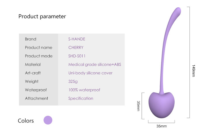 S-HANDE Different Weighted Cherry Vaginal Dumbbell Kegel Balls Exercise Pelvic Floor Exercise Vagina Balls Kegel Balls for Women
