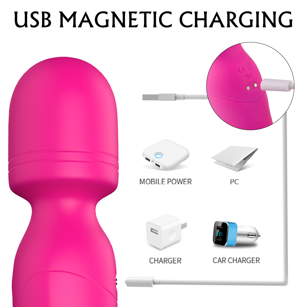 S-HANDE Erotic Rechargeable Japanese Waterproof Av Sex Wand Heated g Spot Clitoris Stimulation Wand Massager Vibrator for Women