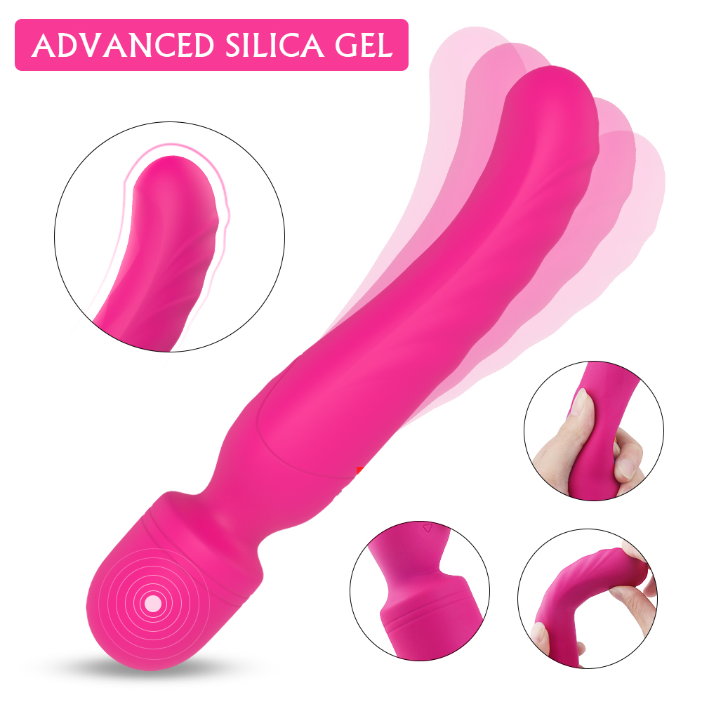 S-HANDE Erotic Rechargeable Japanese Waterproof Av Sex Wand Heated g Spot Clitoris Stimulation Wand Massager Vibrator for Women