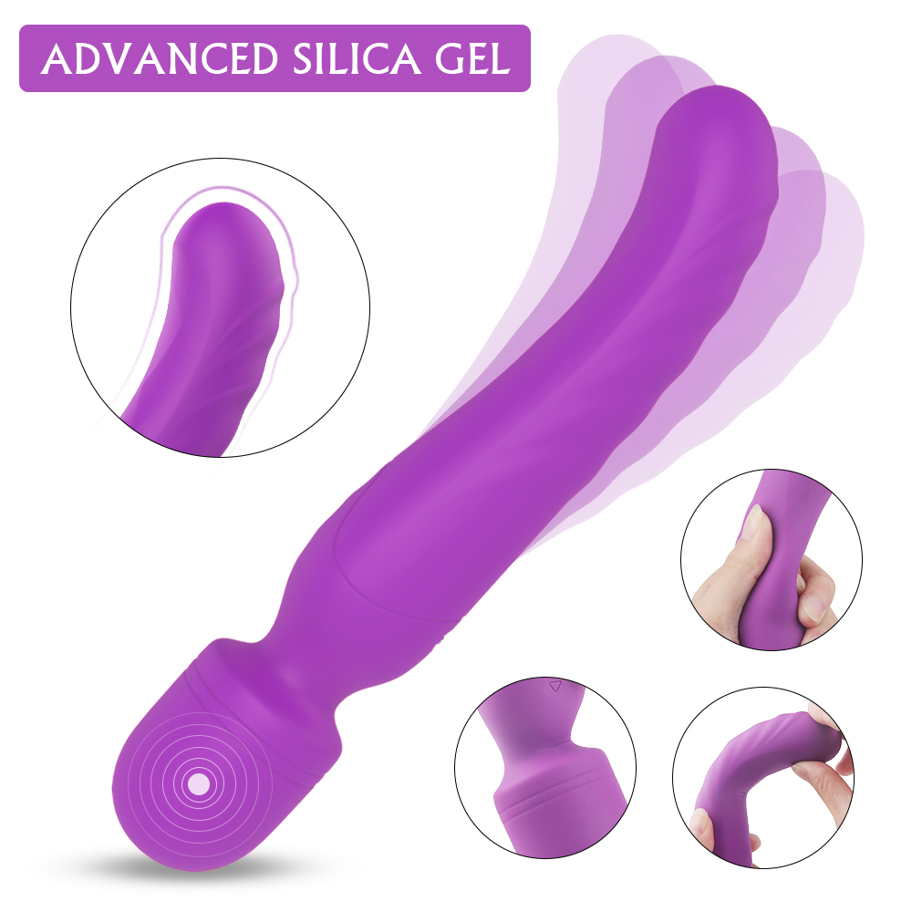 S-HANDE Erotic Rechargeable Japanese Waterproof Av Sex Wand Heated g Spot Clitoris Stimulation Wand Massager Vibrator for Women