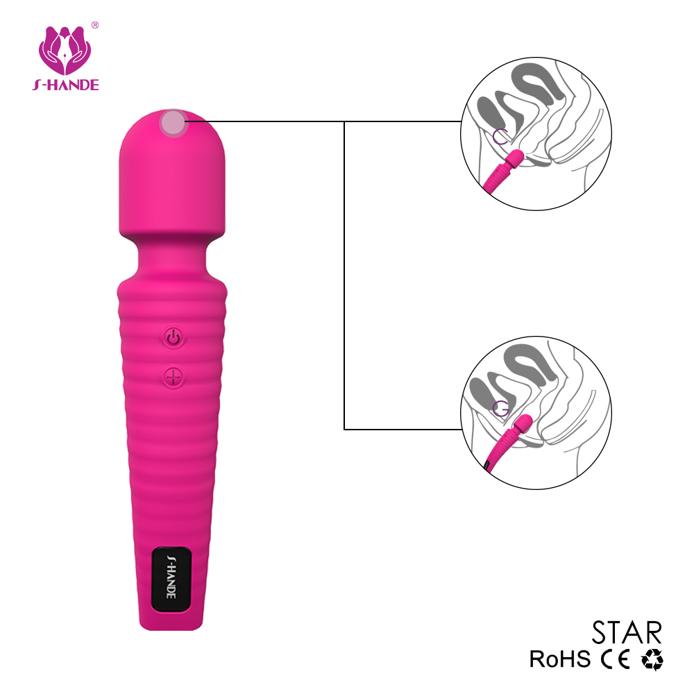 Factory Direct Supply Rechargeable Cordless Body Massage Vibrator for Women Powerful Personal Handheld Wand Massager