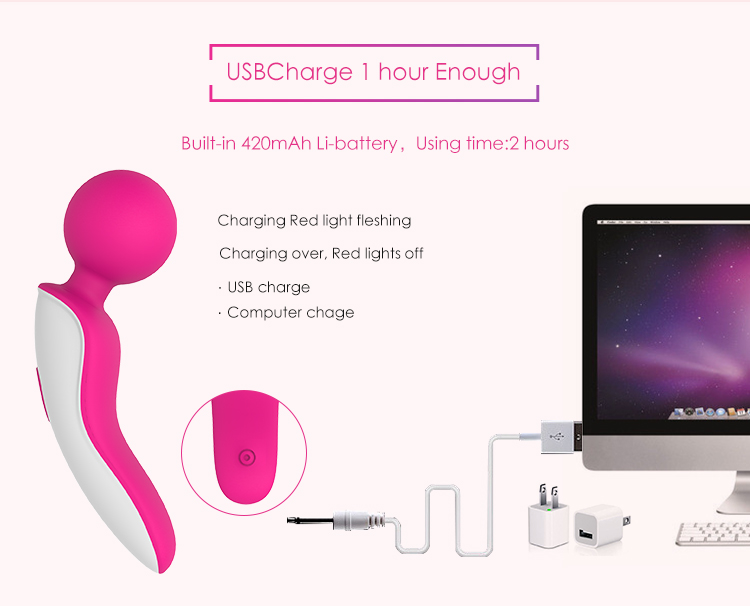 Cordless Waterproof Rechargeable  Wand Massager Sex Extreme Power Vibration Handheld Massage 9X Multi-Speed