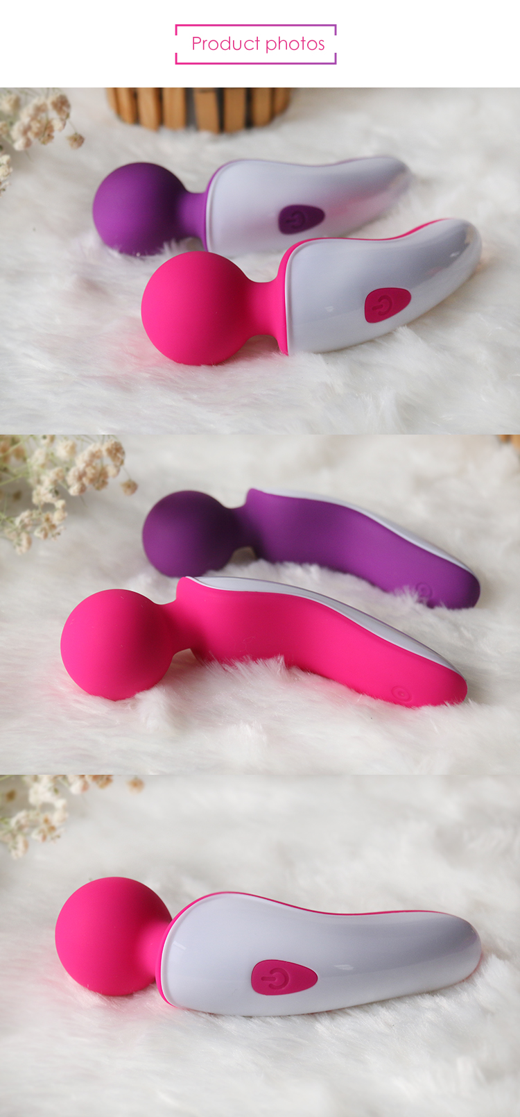 Cordless Waterproof Rechargeable  Wand Massager Sex Extreme Power Vibration Handheld Massage 9X Multi-Speed