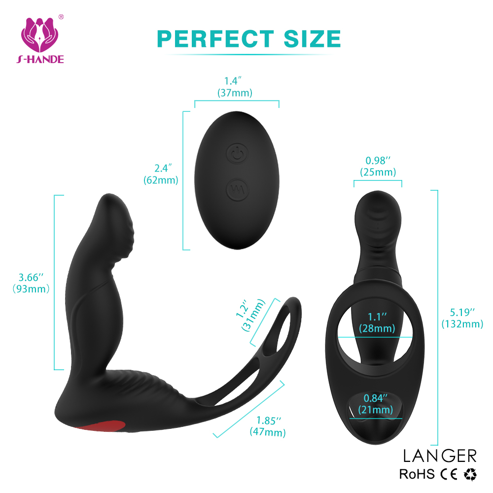 S-HANDE Soft Silicone the Latest Sex Toy Rechargeable Prostate Massager for Men Masturbate