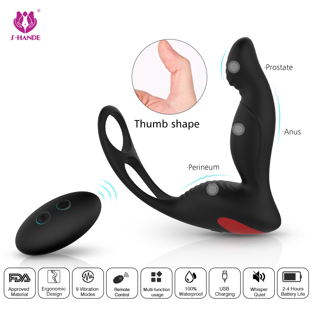 S-HANDE Soft Silicone the Latest Sex Toy Rechargeable Prostate Massager for Men Masturbate