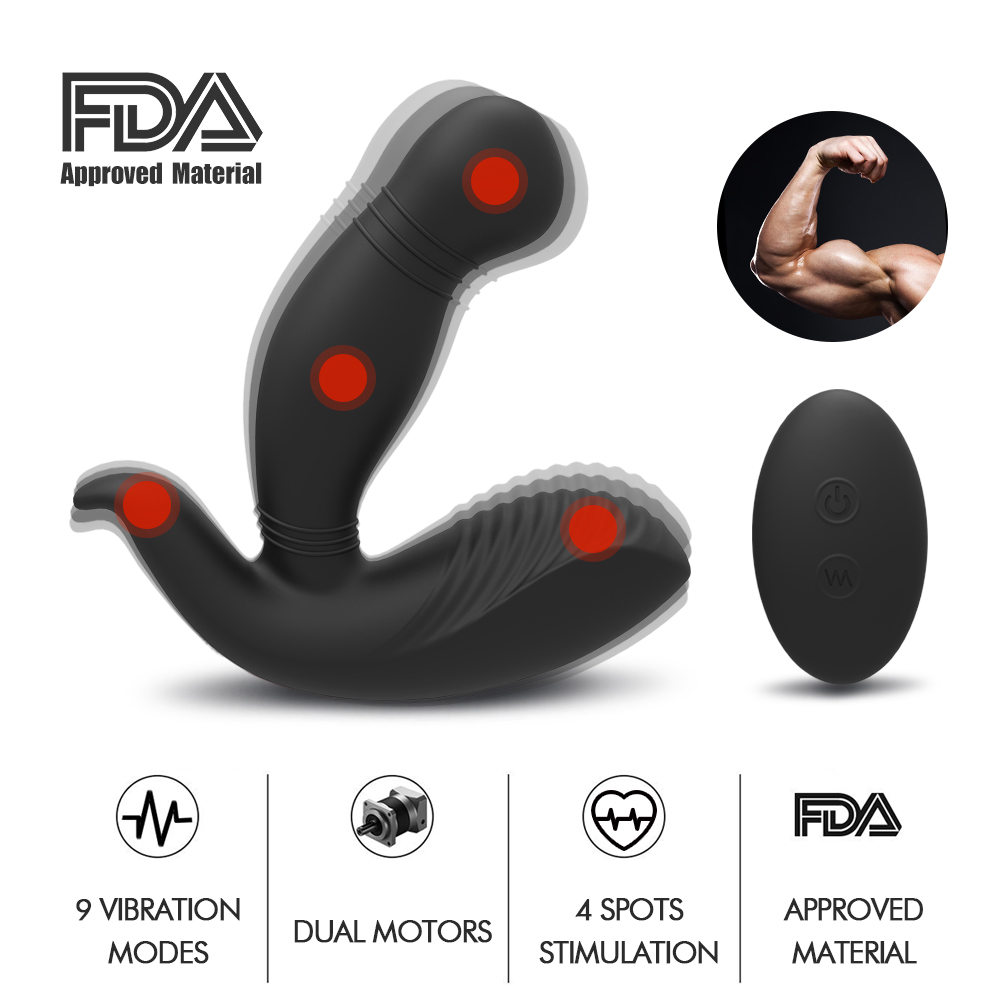 S-HANDE High-grade Prostate Massage with Cock-ring Men Sex Toys Anal Vibrator Wireless Remote Butt Plug for Adult Masturbation