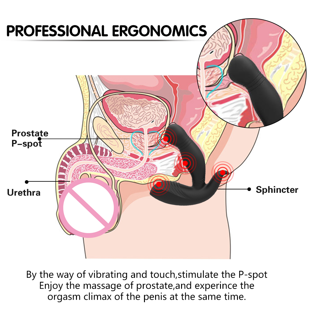 S-HANDE High-grade Prostate Massage with Cock-ring Men Sex Toys Anal Vibrator Wireless Remote Butt Plug for Adult Masturbation