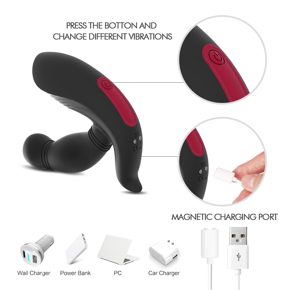 S-HANDE High-grade Prostate Massage with Cock-ring Men Sex Toys Anal Vibrator Wireless Remote Butt Plug for Adult Masturbation
