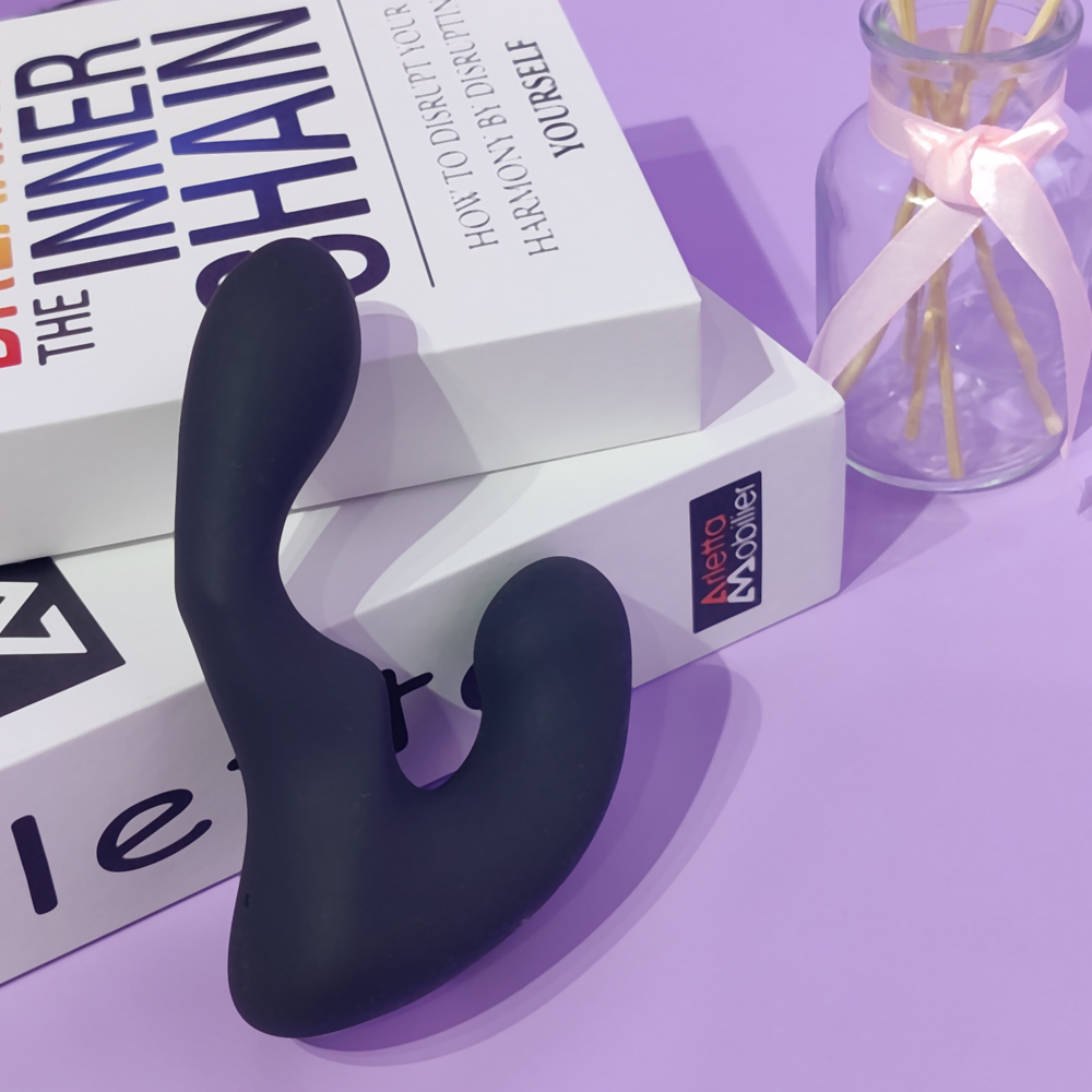 Soft Silicone Sex Toy Prostata Massager Plug Hook Anal Vibrator for Man
