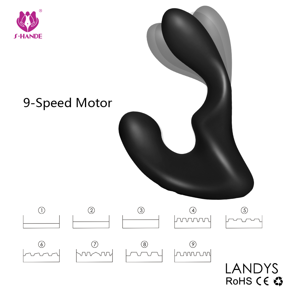 Soft Silicone Sex Toy Prostata Massager Plug Hook Anal Vibrator for Man