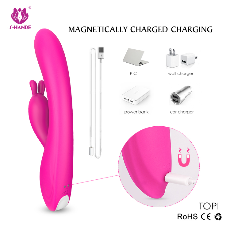 S-HANDE Silicone Rechargeable Finger Motion Clitoris Rabbit Vibrators for Women