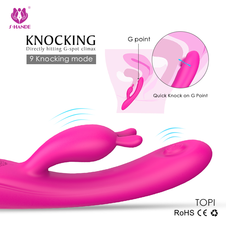S-HANDE Silicone Rechargeable Finger Motion Clitoris Rabbit Vibrators for Women