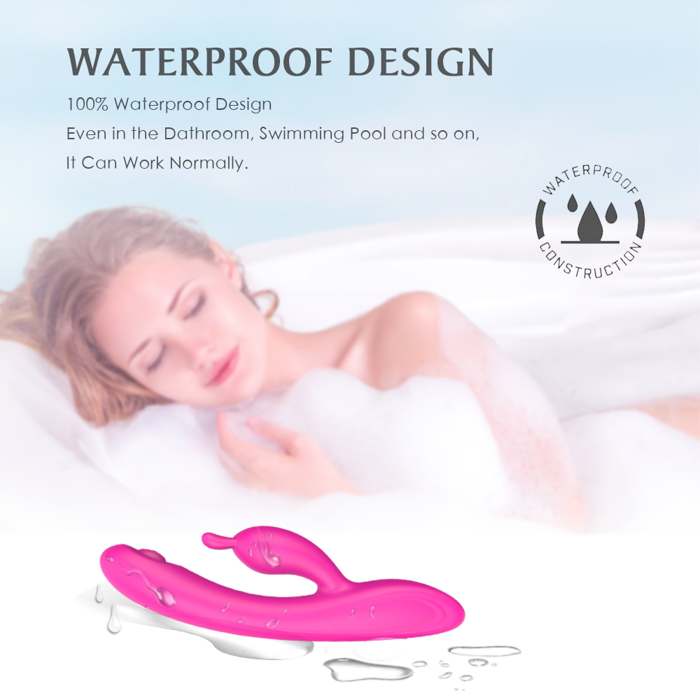 USB Rechargeable Waterproof Sex Toys G Spot Clitoris Rabbit Vibrator  Women Vibrator