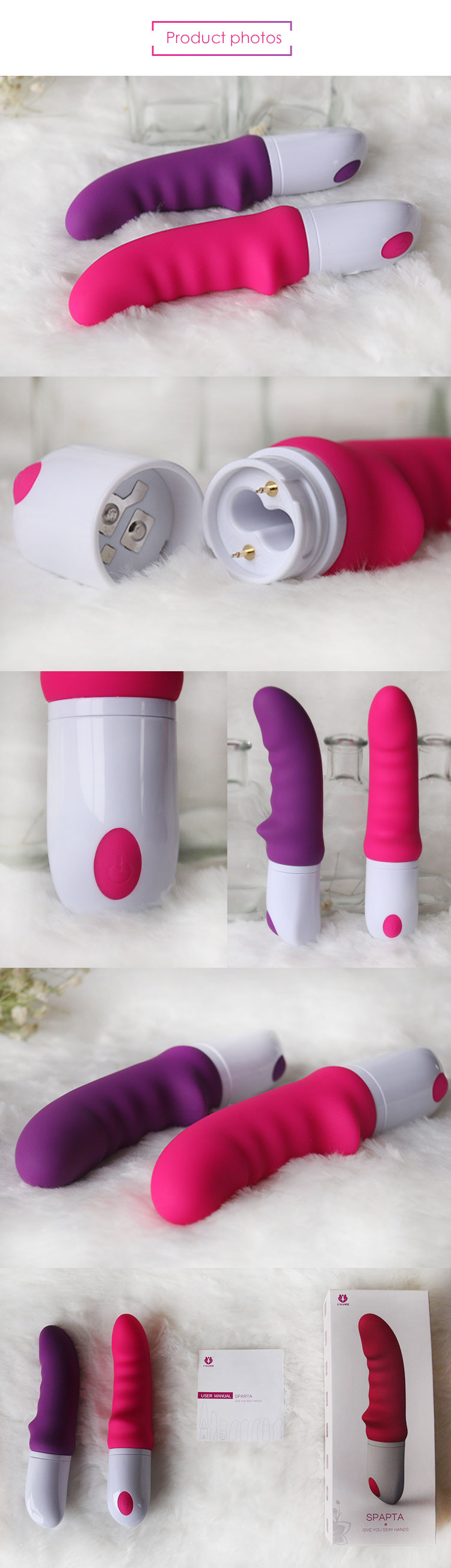 IPX7 Waterproof 9 Vibration Modes Rotating Head Dildo Vibrator for Adult Sex Toys