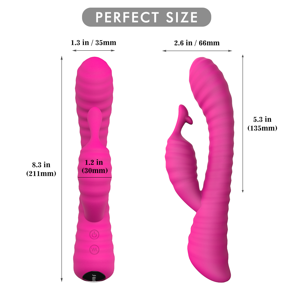 9 Patterns Vibrating Adult Sex Toys Rabbit Vibrator with Colorful LED Lights