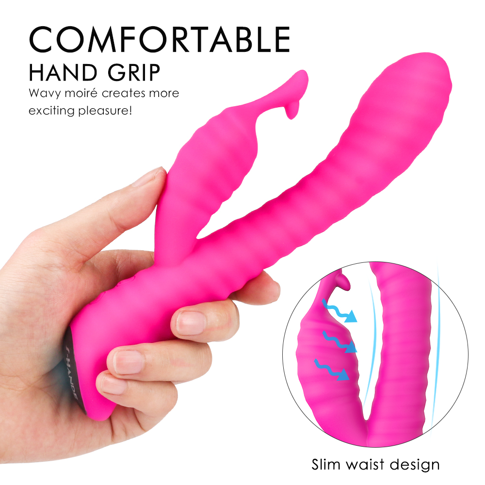9 Patterns Vibrating Adult Sex Toys Rabbit Vibrator with Colorful LED Lights