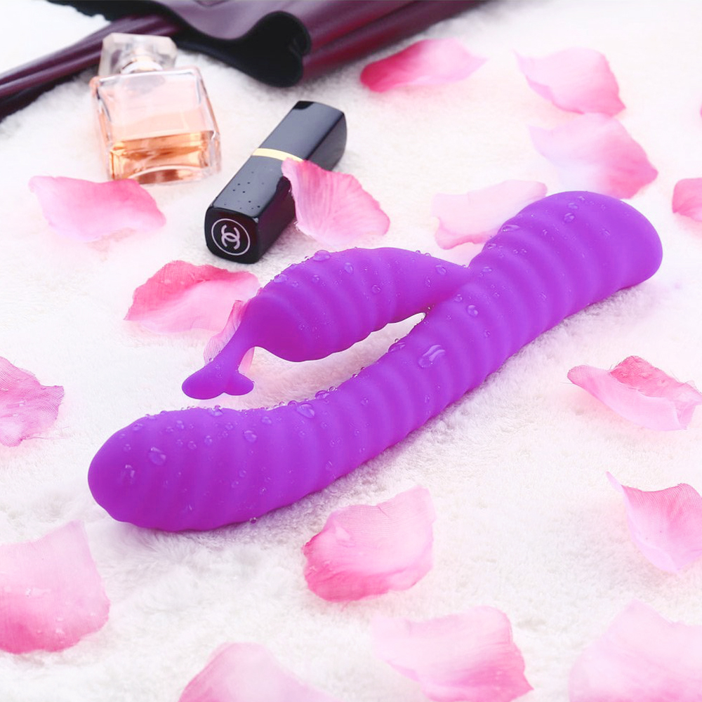 S-HANDE Adult Products Pink 9 Vibration Modes G-Spot Dual Vibrating Dildo Waterproof Multi-speed Rabbit Vibrator