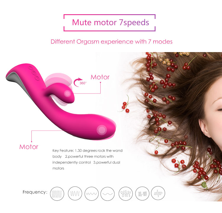 Luxury Adult Product Moving 9*9 Dual Vibration Modes G Spot Clit StimulateWomen  Rabbit Vibrator Sex Toy