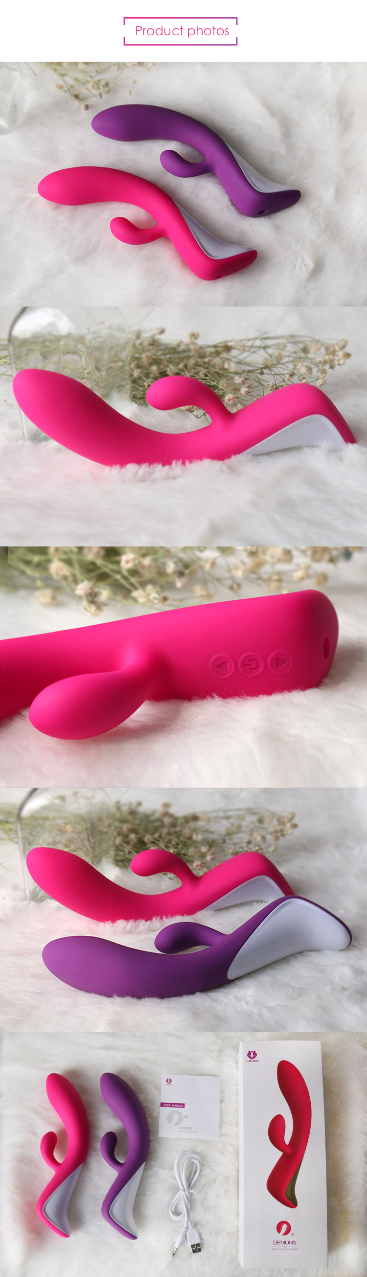 Luxury Adult Product Moving 9*9 Dual Vibration Modes G Spot Clit StimulateWomen  Rabbit Vibrator Sex Toy