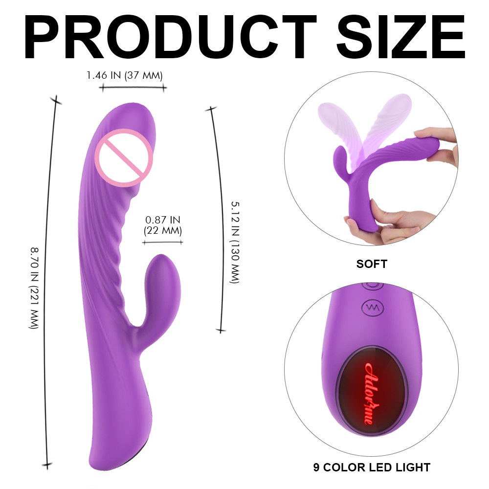 S-HANDE Wholesale High Quality Usb Charger Vibrating Pussy g Spot Rabbit Dildo Purple Sex Toy Rabbit Vibrators for Women