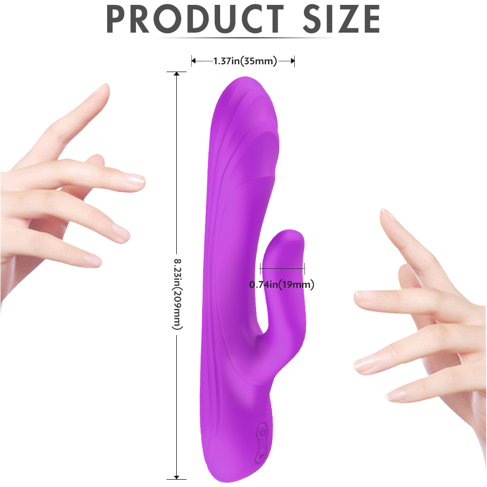 S-HANDE Rechargeable 100% Waterproof Silicone Finger Rabbit Vibrator Female Sex Toy Vagina Vibrator for Masturbation