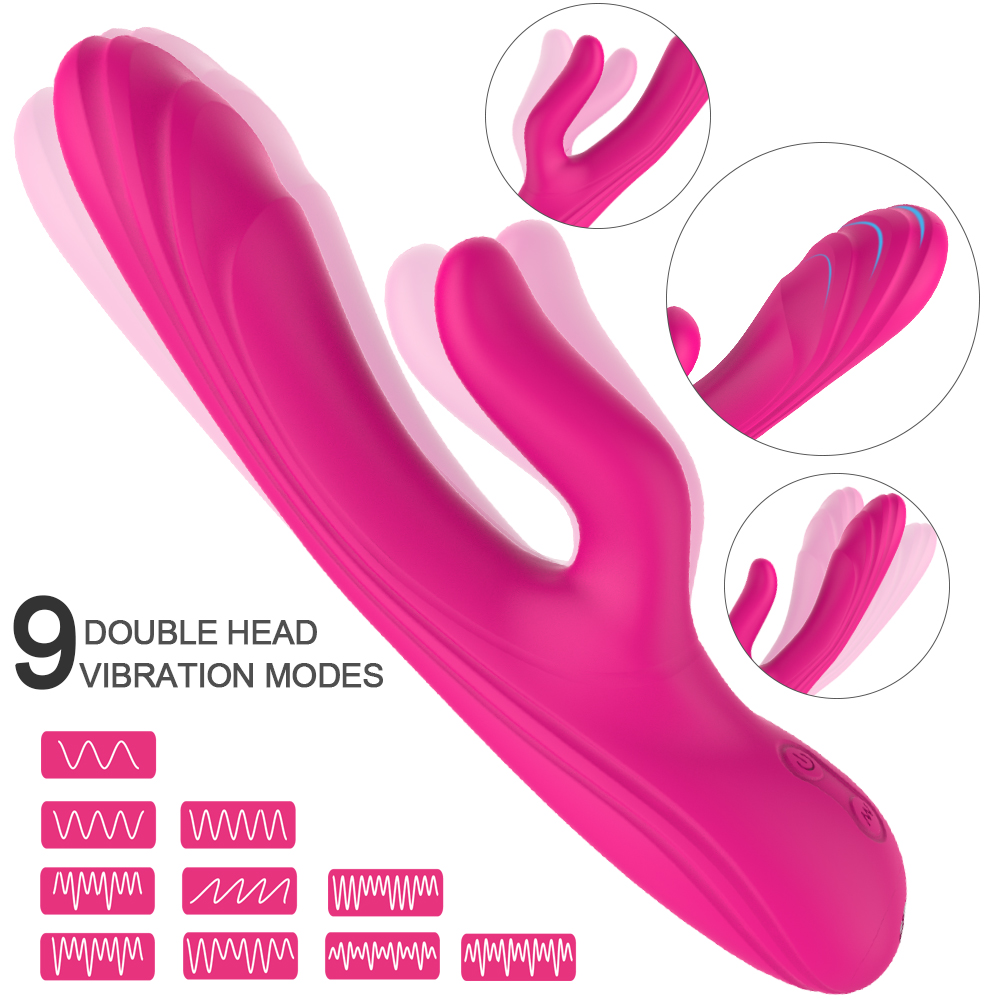 S-HANDE Rechargeable 100% Waterproof Silicone Finger Rabbit Vibrator Female Sex Toy Vagina Vibrator for Masturbation