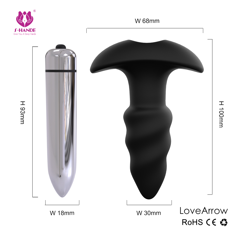Factory Supply Sex Toy Men Anal Vibrator 1/3/7 Speed Vibration Butt Plug Waterproof