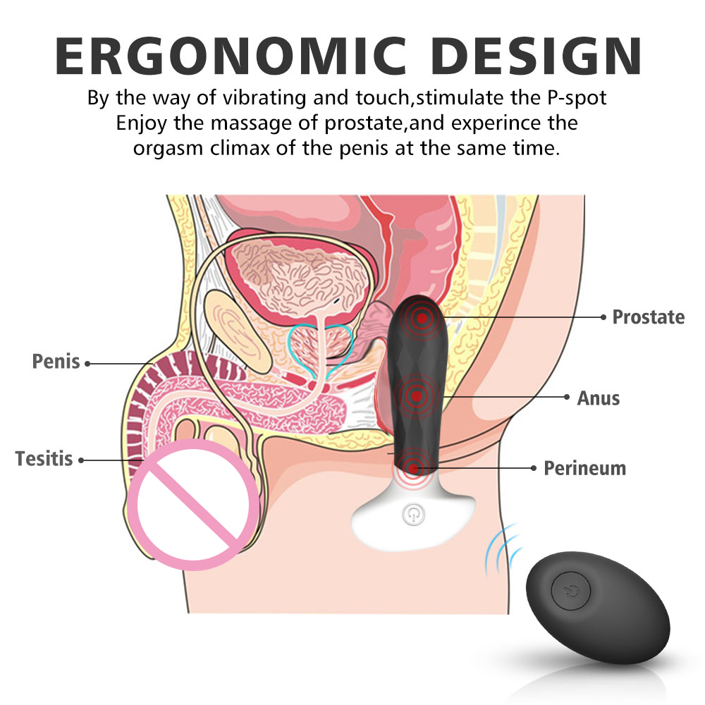 Full Silicone Rechargeable Ass Adult Anal Vibrating  Toys Wireless  Electrical  Anal Plug
