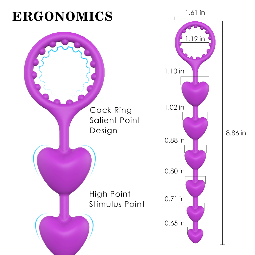 Anal Beads Clitoris Stimulated Prostate Massage Silicone Anal Beads for Woman Man Anal Butt Plug