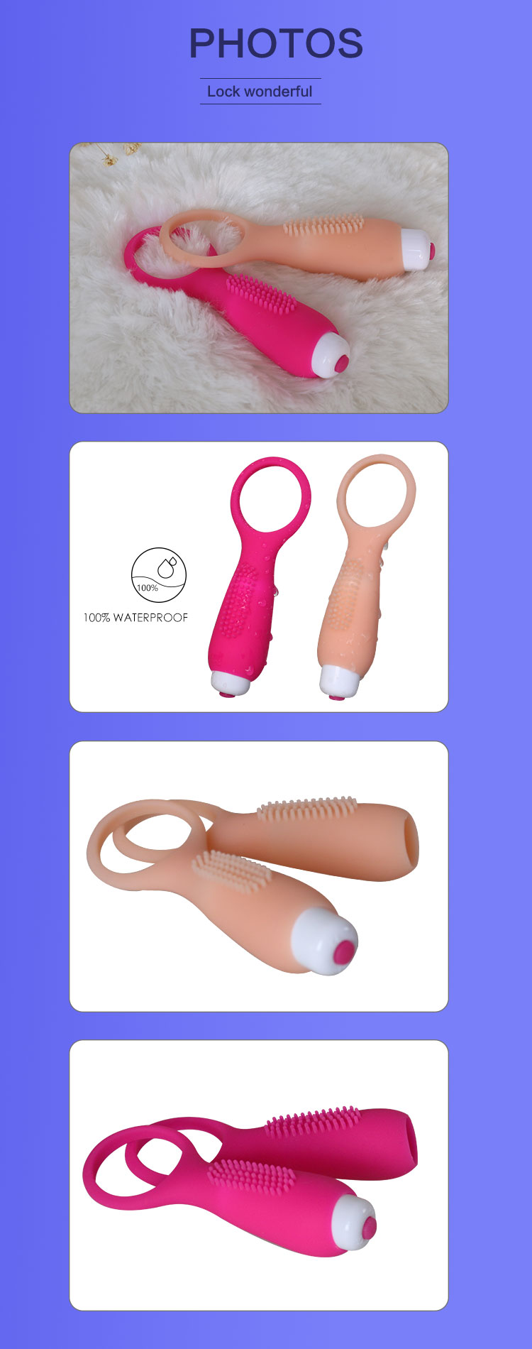 Cheap Silicone Sex Toy Delay Ejaculation Vibrating Cock Ring, Penis Ring for Sale