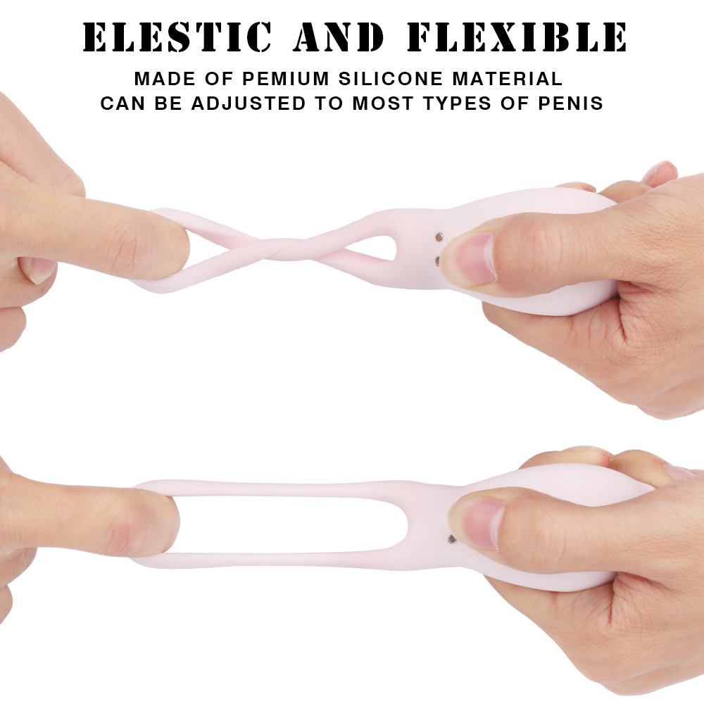 Full Silicone Rechargeable Ass Dream pink Series Adult Penis Ring for Couples Sexual Life of the Vibrating Cock Ring